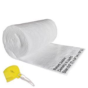Ceramic Fiber Insulation Blanket, 1/2 inch X 24 inches X 150 inches, 8# Density 2400F, High Temperature Insulation for Furnace, Kiln, Forge, Stove, Pizza Oven, Fireplace Insulation