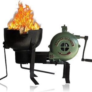 Simond Store Blacksmithing Coal Forge Furnace with Hand Blower for Knife Making Forging Farriers Tools and Equipment ? Vintage Style Coal Forge with Pedal Type Handle?