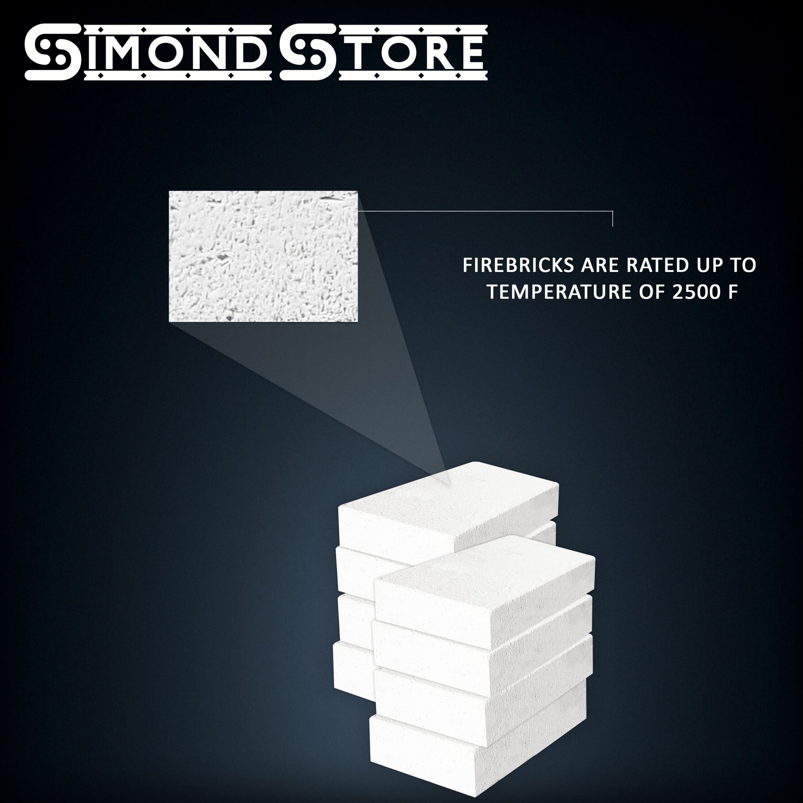 Simond Store Insulating Firebrick – 9x4.5x0.75 – 2500F – Set Of 6 (IFB)