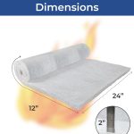 Ceramic Fiber Insulation Blanket - 2x15x24 Inch 2400°F Fireproof Insulation For Stoves & Forges