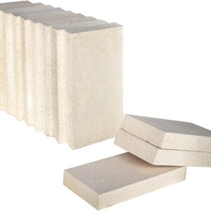 SIMOND STORE Insulating Fire Bricks, 2500F Rated, 1.25 Inch x 4.5 Inch x 9 Inch, Pack of 12, Soft Fire Bricks for Wood Stove Pizza Oven Fireplace Forge Furnace Jewelry Soldering, Heat Insulation Block