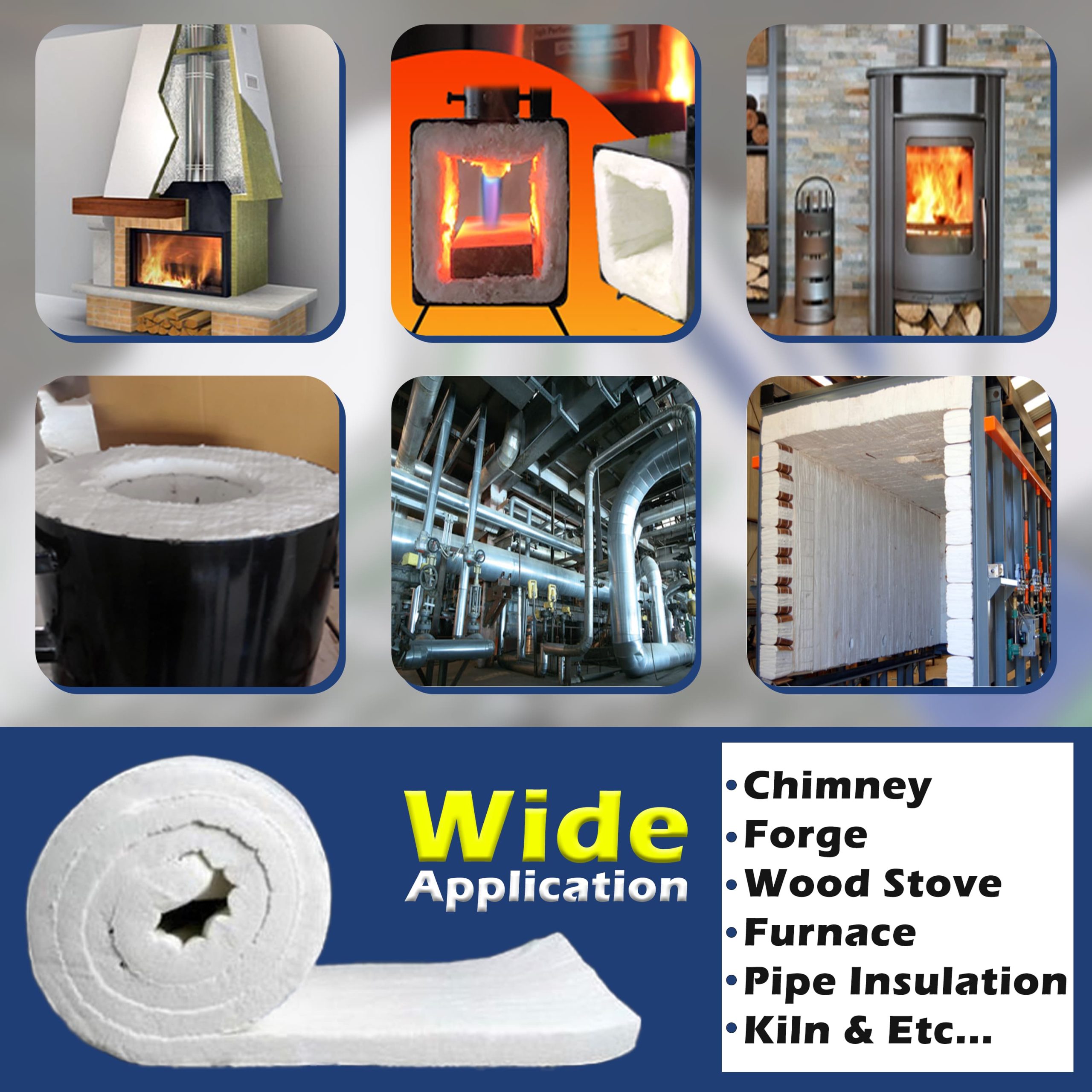 Aazon.co: 2 Pcs Ceraic Fiber Insulation Blanket High Density 2400F Fireproof Insulation