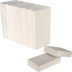 SIMOND STORE Insulating Fire Bricks, 2500F Rated 2 Inch x 4.5 Inches x 9 Inches, Soft Fire Bricks for Forge Kiln Wood Stove Pizza Oven Fireplace Jewelry Soldering Block Garden ? Pack of 8 Fire Brick