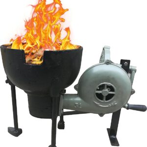 SIMOND STORE Blacksmith's Pedal Type Handle Hand Crank Forge Blower with Large Forge Furnace