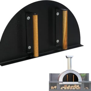 Simond Store Pizza Oven Door 20?(L) X 11?(H) Stainless Steel Heavy Duty Oven Door with Wooden Handle for Indoor & Outdoor Pizza Oven, Outdoor Pizza Oven Kit