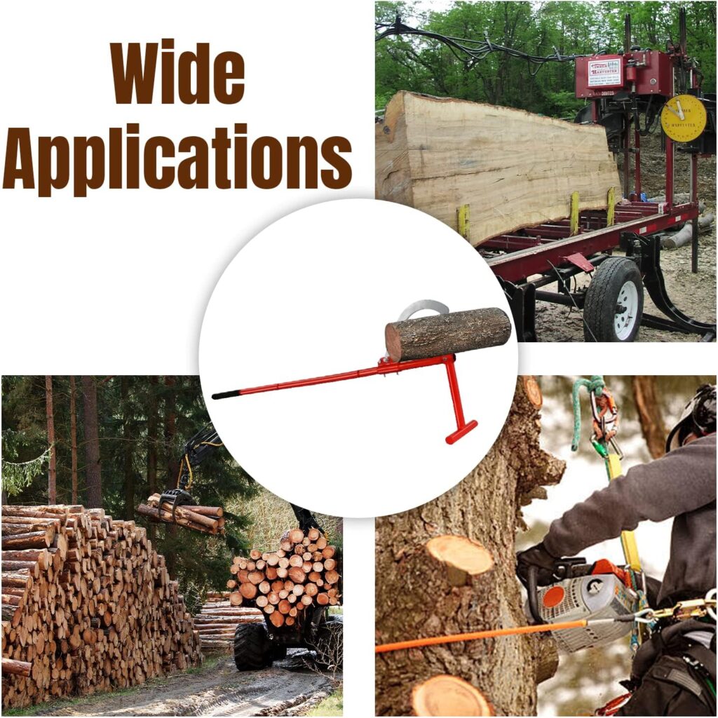 FEBTECH Timberjack Log Lifter 48″ Steel Log Jack Logging Tools and Equipment for