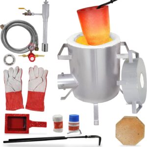 12KG Propane Melting Furnace Kit - 2700°F, Large Capacity For Gold, Silver, Aluminum