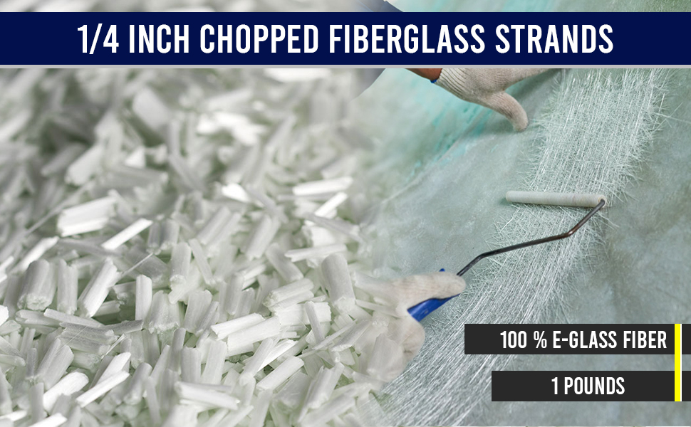 thumbnail image 2 of 1/4" Chopped Glass Fiber Strands - 10 Lb Bag Of E-Glass For Reinforcement With Epoxy, Polyester, Vinyl Ester Resins 2 of 9
