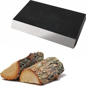 SIMOND STORE Manual Log Splitter Wedge, 6 Inch L X 4 Inch W X 1 Inch Thick, Heavy Duty Wood Splitter for Wood Stove Fireplace Fire Pit Kindling Fire Starter Logs