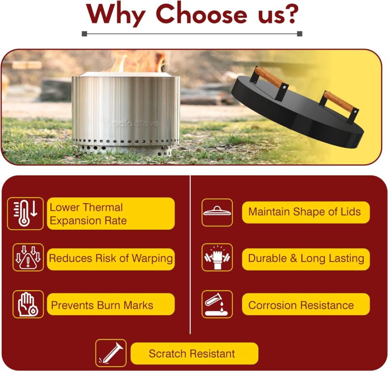 FEBTECH Firepit Snuffer Lid Compatible For Solo Stove Yukon 2.0