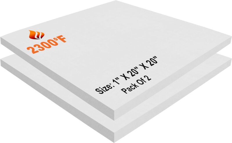 Isolant Thermique Ceramic Fiber Insulation Board - 2300°F Rated, 600x400x40mm, Fire Resistant For Wood Stove, Fireplace, Kiln High Temperature Insulation Board For Stove Fireplace 2300f