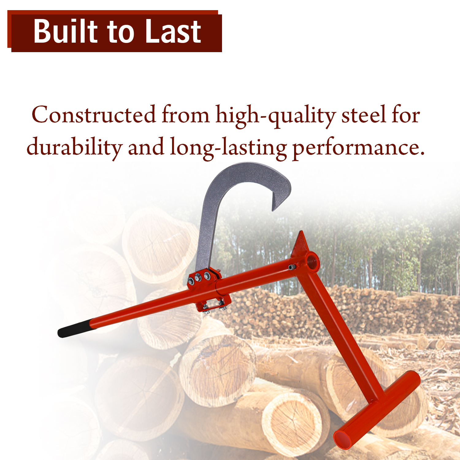 Log Lifter High‑Strength Carbon Steel Outside Coating Strong Support Shrill Hook