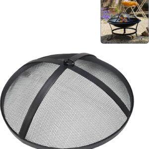 Febtech - Fire Pit Spark Screen for Solo Stove Bonfire Accessories - 18.5-Inch Size, Stainless Steel Fire Pit Spark Screen Protector for Solo Stove Bonfire Spark Screen with Shield Removal Tool.