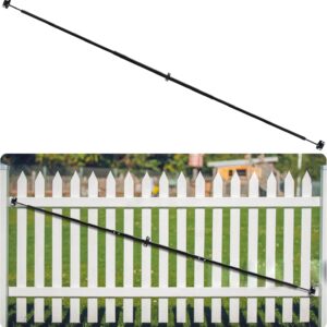 FEBTECH ? 8' Telescopic Gate Brace - Heavy-Duty Powder Coated Carbon Steel Gate Anti Sag Kit - 68" to 96" Adjustable Gate Support for Farm & Garden Gate - Easy DIY Installation Gate Sag Kit
